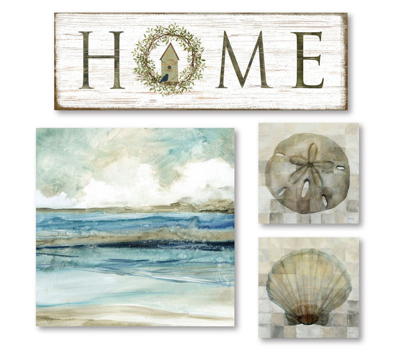 Courtside Market Coastal Tranquility 4-Piece Canvas Set — Main view