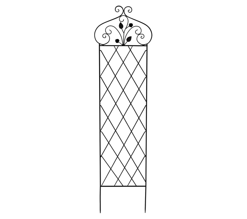 Nature Spring 63" Lattice Garden Trellis, Black — View 3