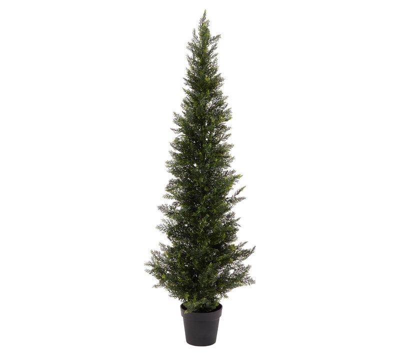 Nature Spring 5-Ft Faux Cedar Potted Topiary Tree — Main view