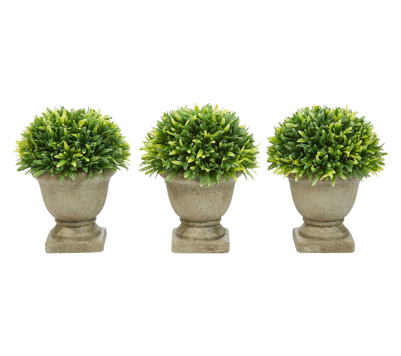 Nature Spring Set of 3 Potted Faux Grass Plants — View 3