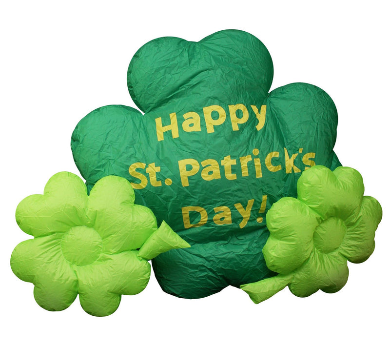 4' Inflatable Lighted St. Patrick's Day Shamrock Yard Art Deco — Main view