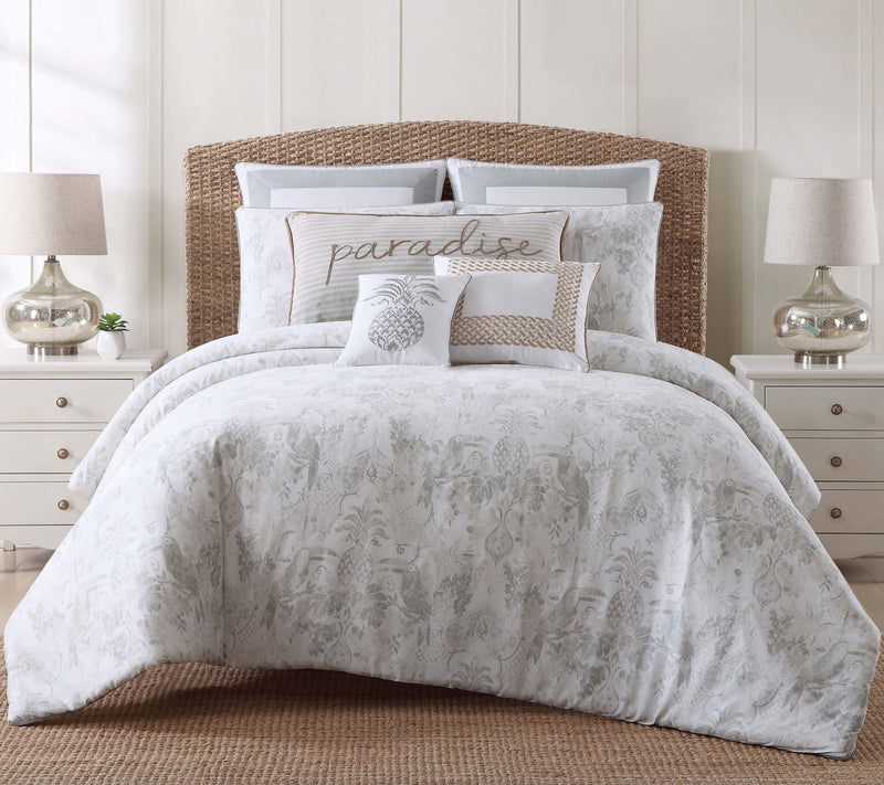 Oceanfront Resort Tropical Toile Twin XL Comforter Set — View 3