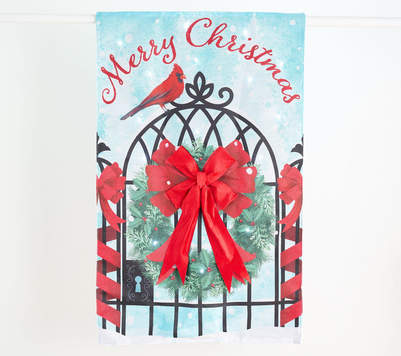 20" x 32" Illuminated Christmas Applique Flag by Evergreen — Main view