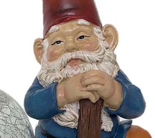 SWI Garden 9" Solar Garden Gnome — View 2