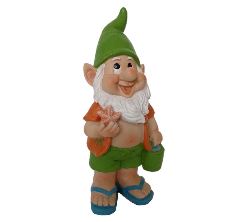 SWI Garden 8" Beach Gnome with Starfish — View 3