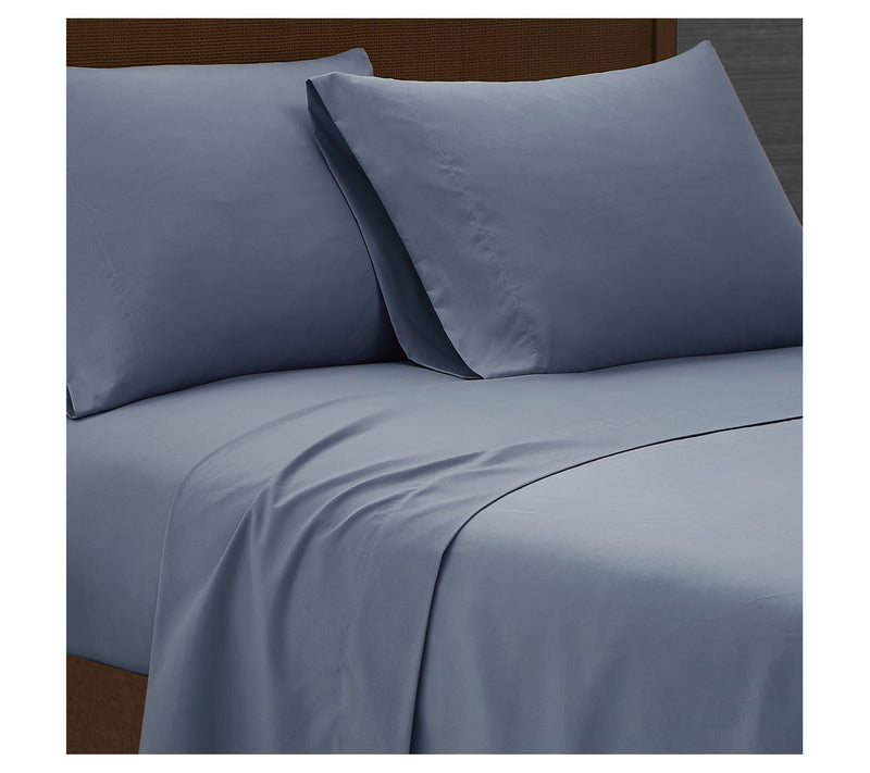London Fog Garment Wash Solid Split King 5-Piece Sheet Set — View 3