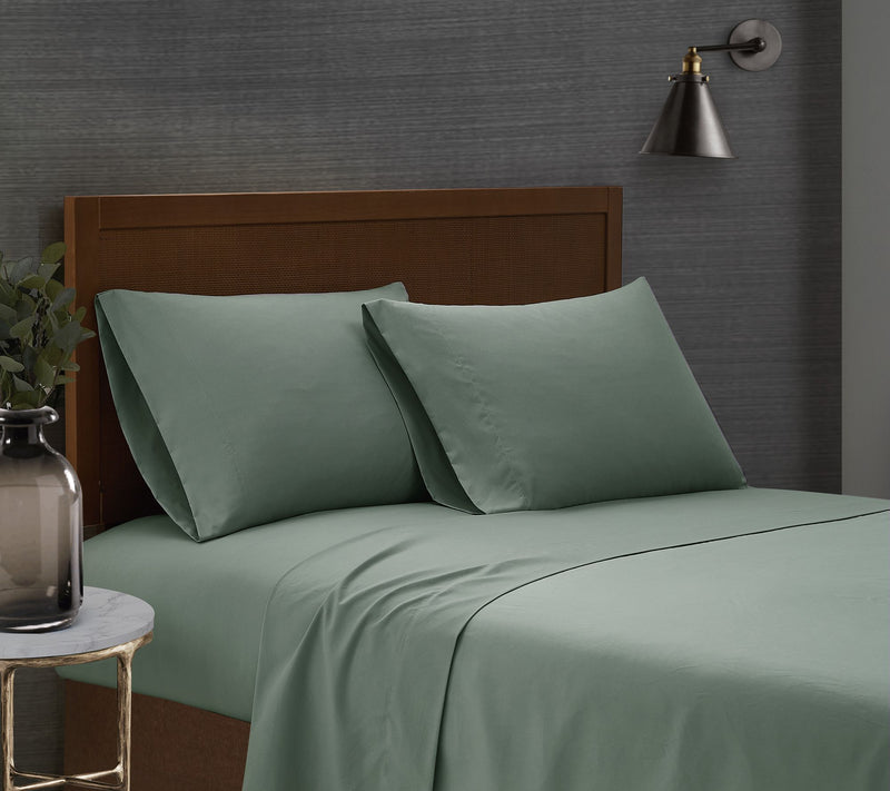 London Fog Garment Wash Solid King 4-Piece Sheet Set — View 5