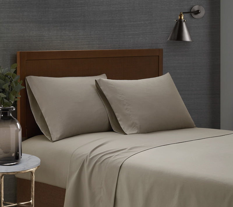 London Fog Garment Wash Solid Full 4-Piece Sheet Set — View 9
