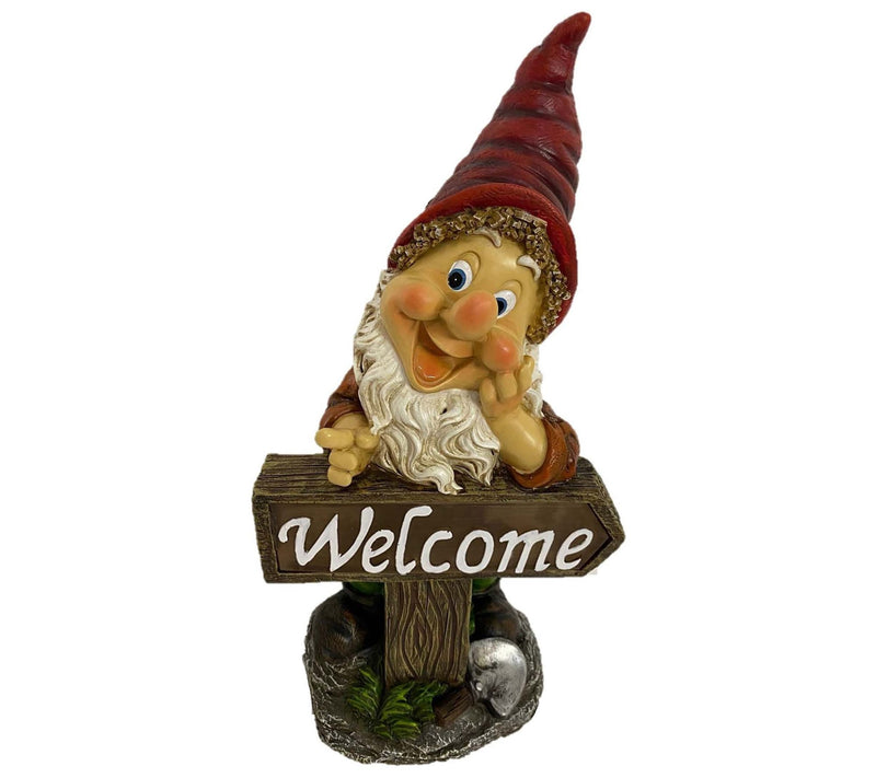SWI Garden 13" Solar Welcome Gnome — View 3