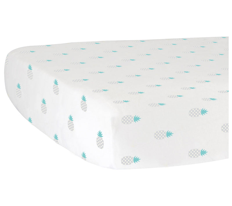 Hello Spud Pineapples Fitted Crib Sheet — Main view