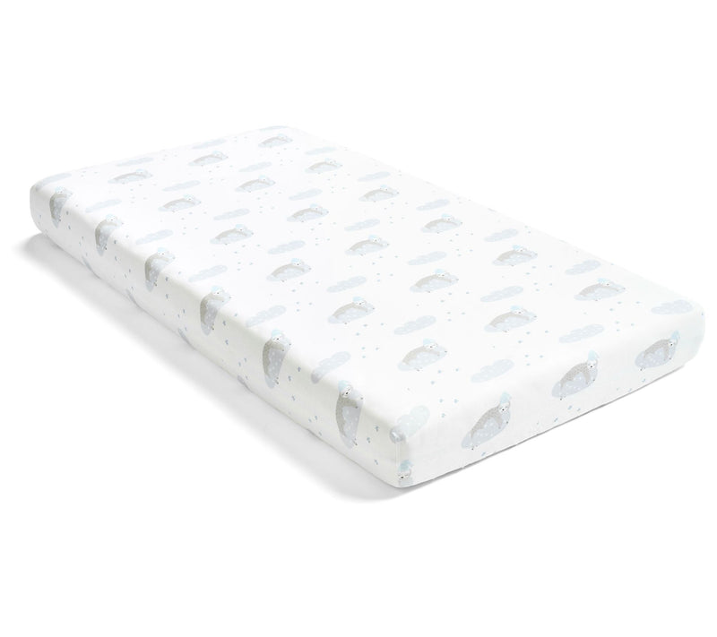 Hello Spud Sleepytime Sloth Cotton Fitted Crib Sheet — Main view