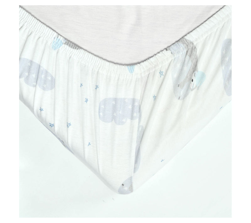 Hello Spud Sleepytime Sloth Cotton Fitted Crib Sheet — View 5