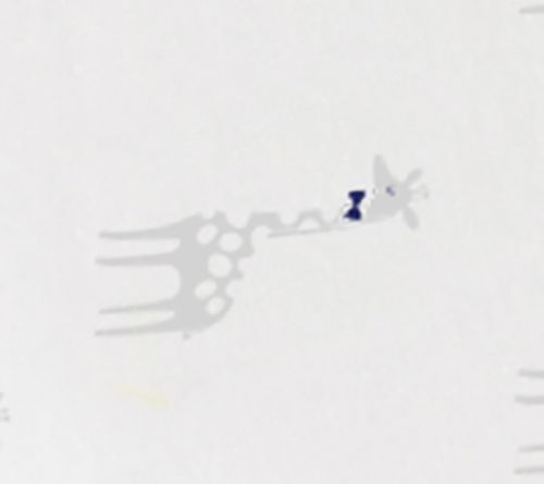 Hello Spud Gray Giraffe Fitted Crib Sheet — View 2