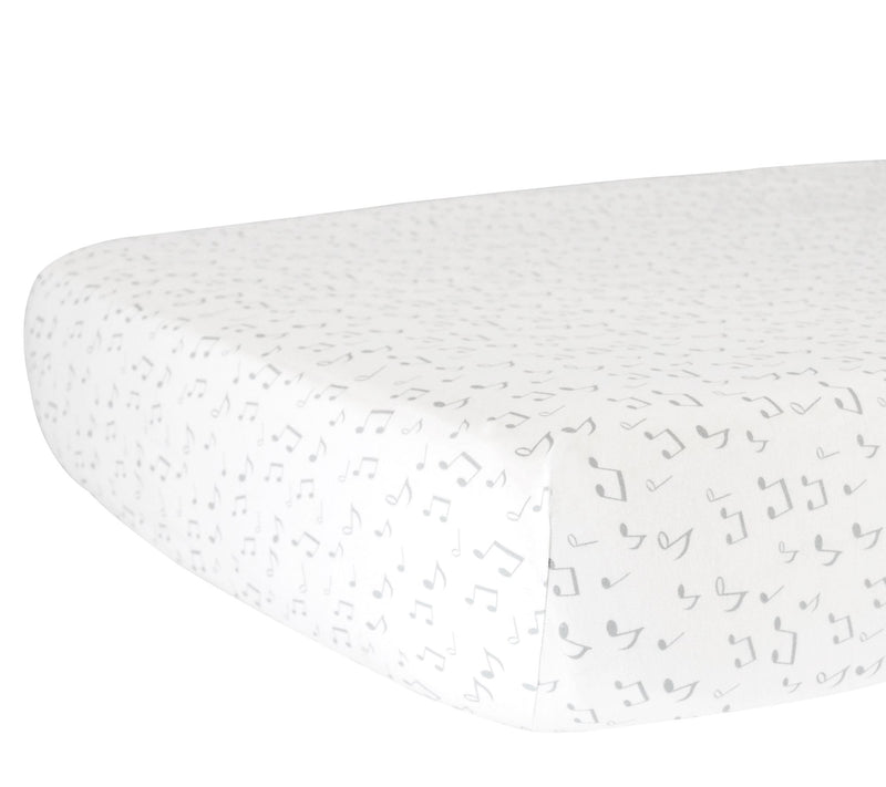 Hello Spud Music Notes Fitted Crib Sheet — View 3