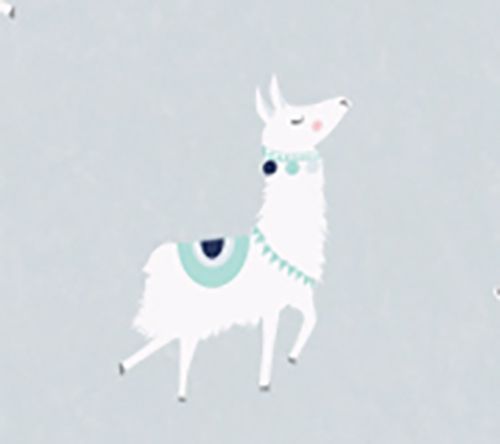 Hello Spud Gray Llama Fitted Crib Sheet — View 2