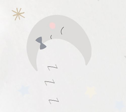 Hello Spud Gray Man on Moon Fitted Crib Sheet — View 2