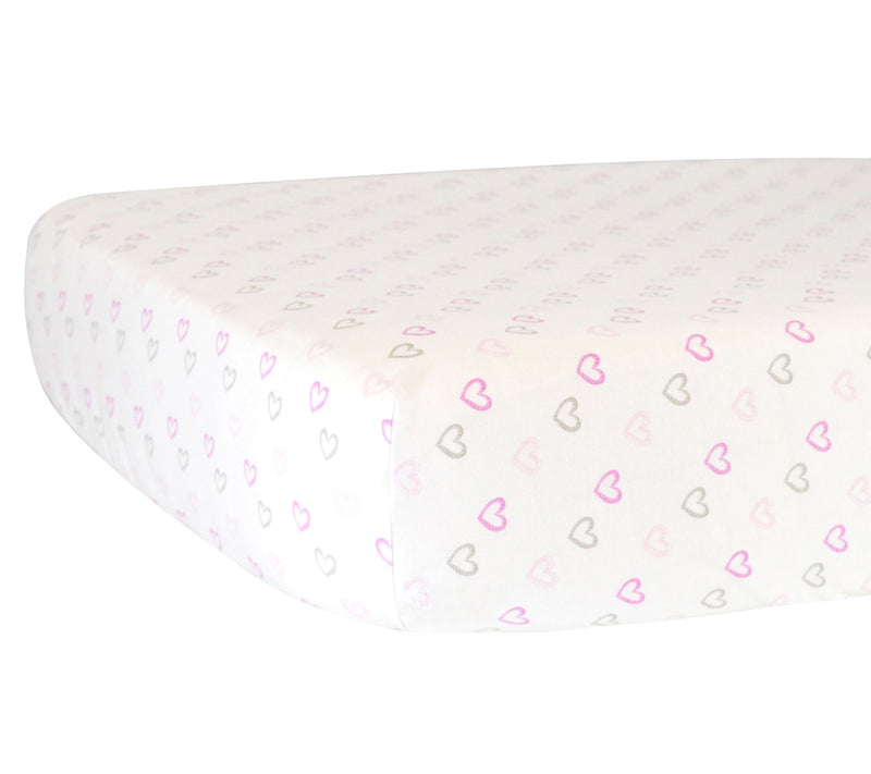 Hello Spud True Hearts Fitted Crib Sheet — Main view