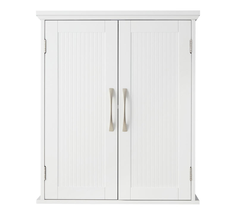 Newport Contemporary Wooden Wall-Mount Cabinet,White — View 7