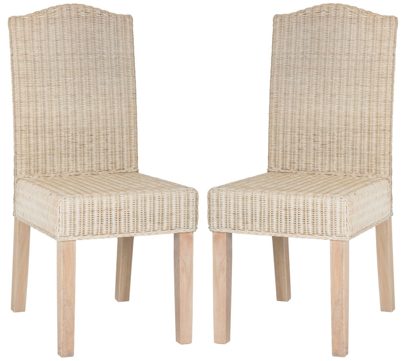 Safavieh Odette Wicker Dining Chair (Set of 2) — View 7