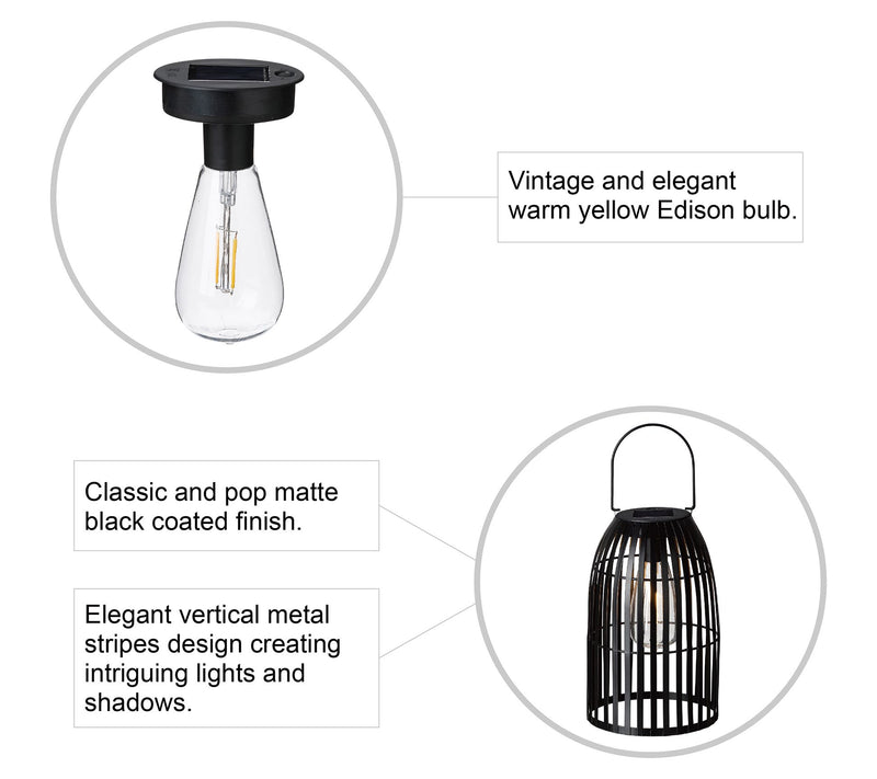 Glitzhome Metal Lattice Solar Powered Outdoor Hanging Lantern — View 15