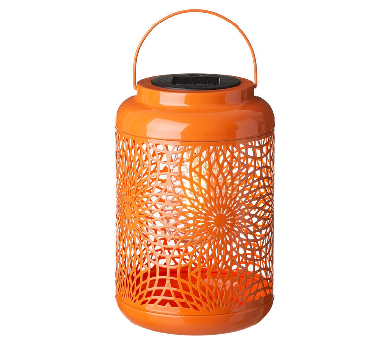 Glitzhome Metal Cutout Solar Powered Outdoor Ha nging Lantern — View 7