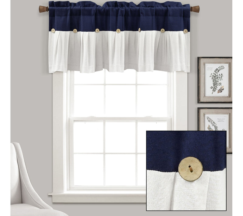 Linen Button Valance 52X18 2" Header — View 11