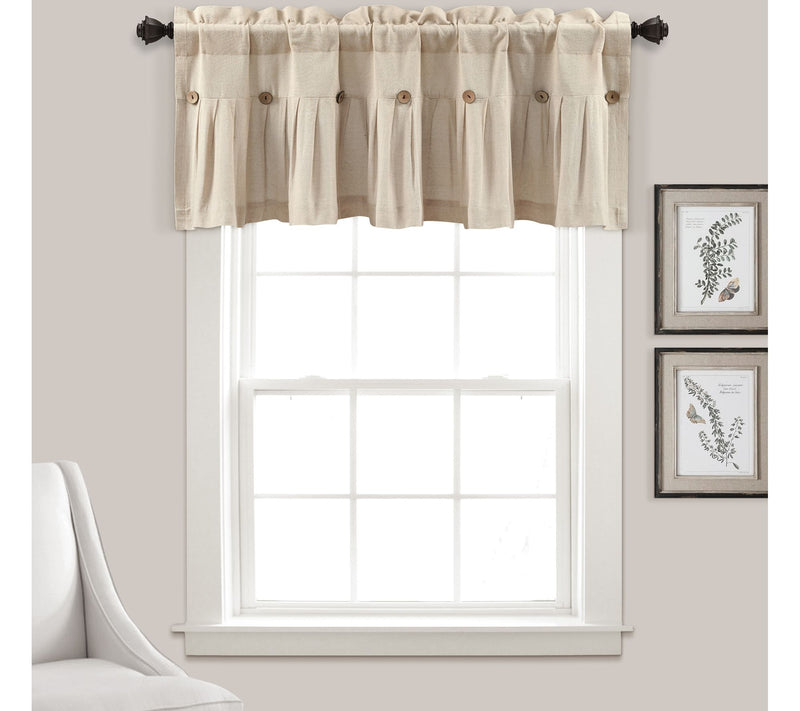 Linen Button Valance 52X18 2" Header — View 5