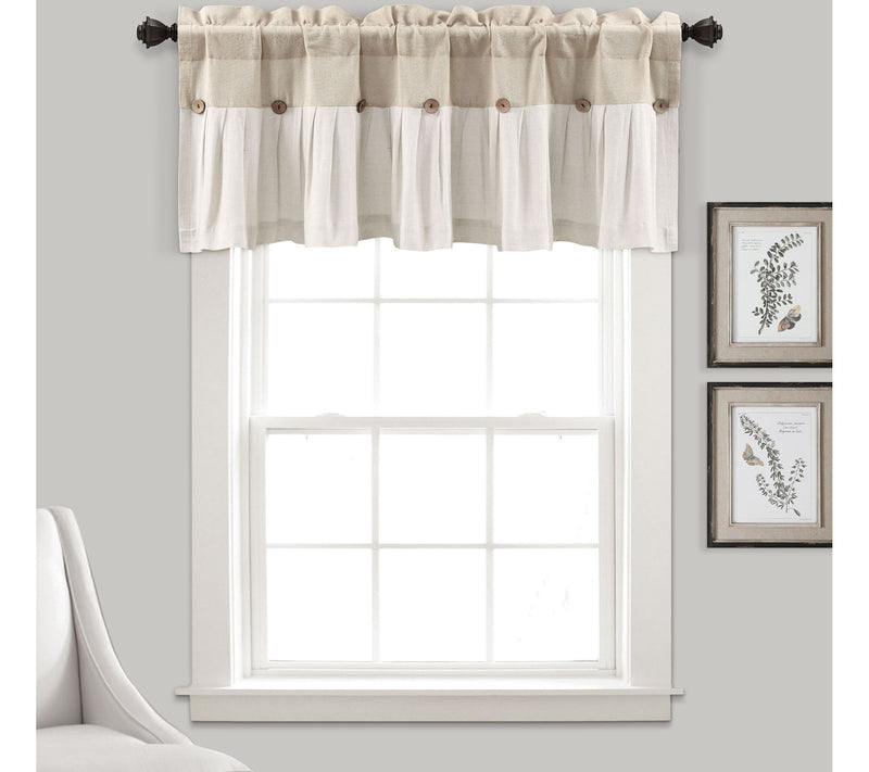 Linen Button Valance 52X18 2" Header — View 9