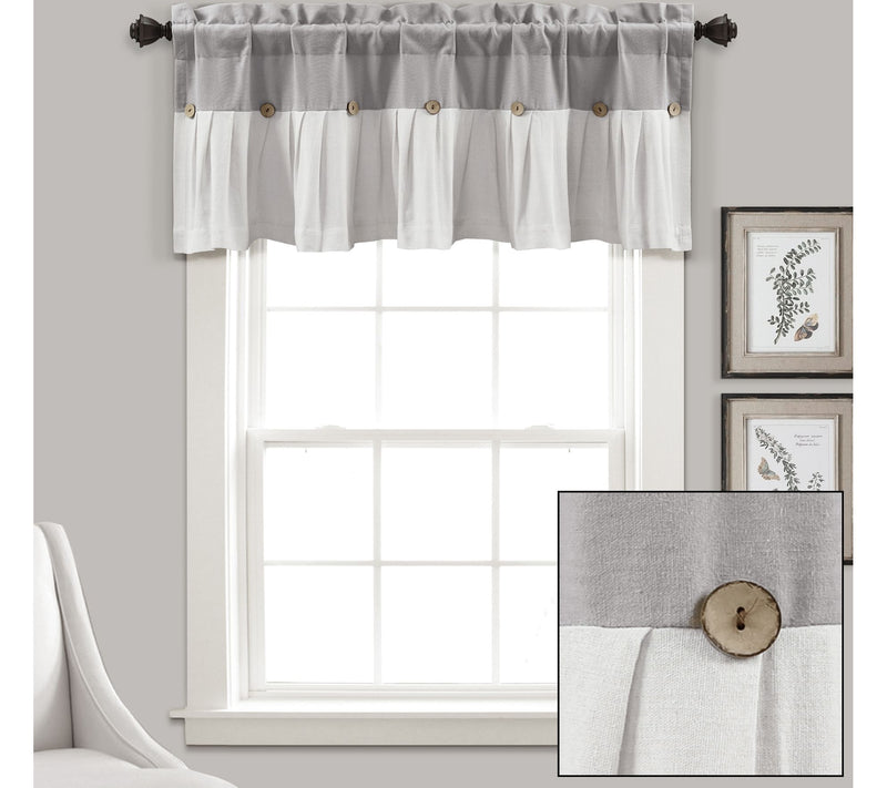 Linen Button Valance 52X18 2" Header — View 7