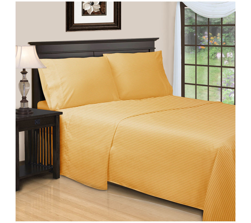 Superior 650TC Egyptian Cotton Striped Sheet, King — View 11
