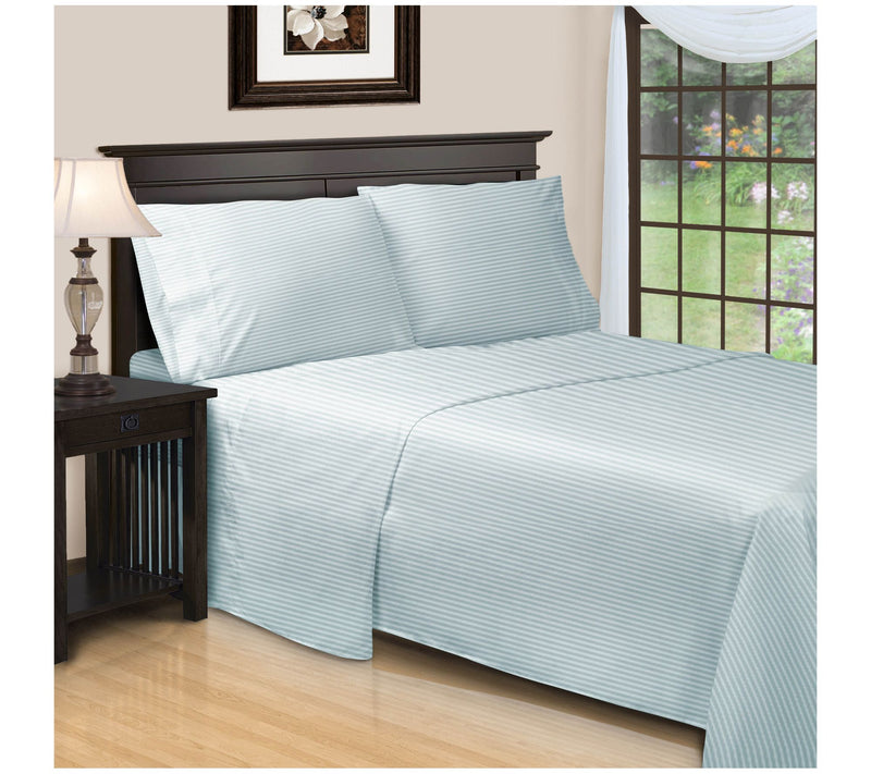 Superior 650TC Egyptian Cotton Striped Sheet, King — View 15