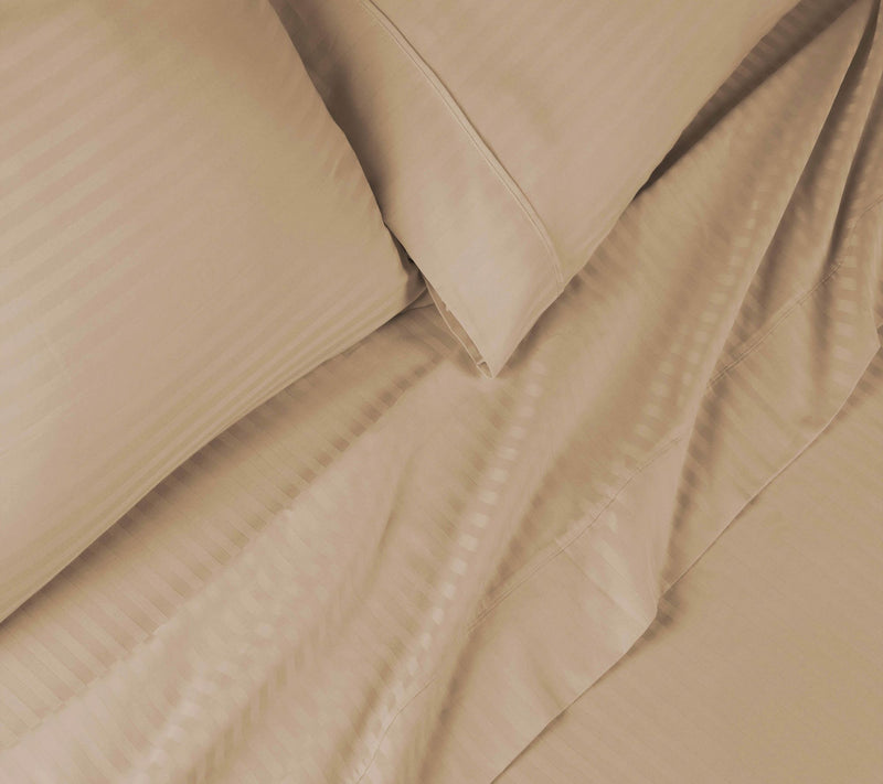 Superior 650TC Egyptian Cotton Striped Sheet, King — View 24