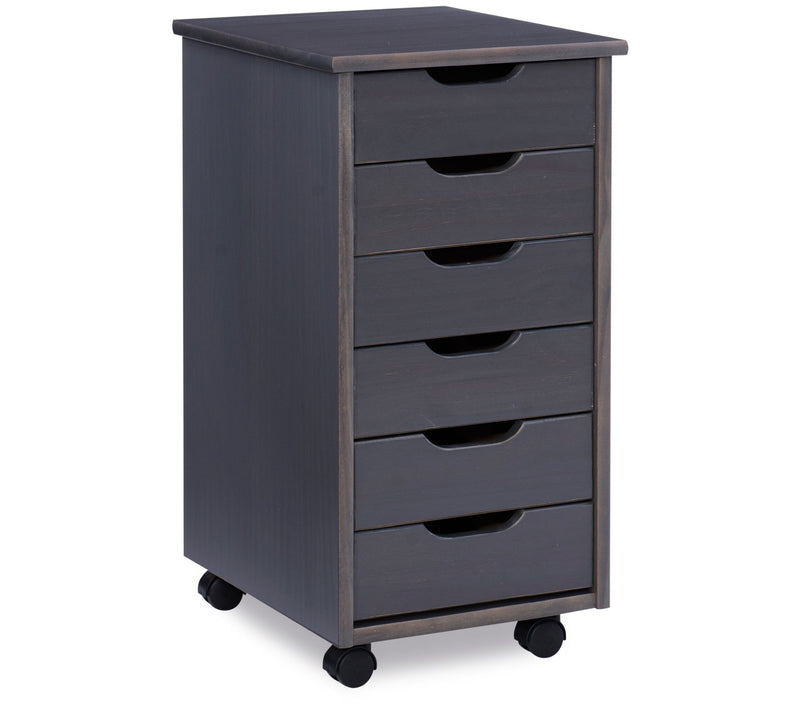 Linon Home Karla Six-Drawer Rolling Storage Cart — View 5