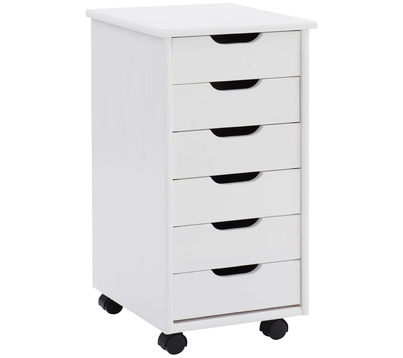 Linon Home Karla Six-Drawer Rolling Storage Cart — View 9