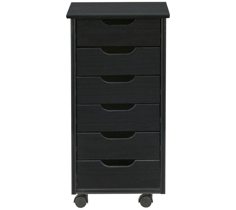 Linon Home Karla Six-Drawer Rolling Storage Cart — View 10