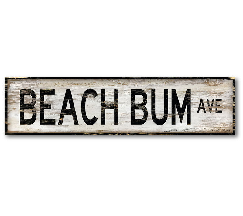 Courtside Market Beach Bum 6" x 24" Wooden Pane l — Main view