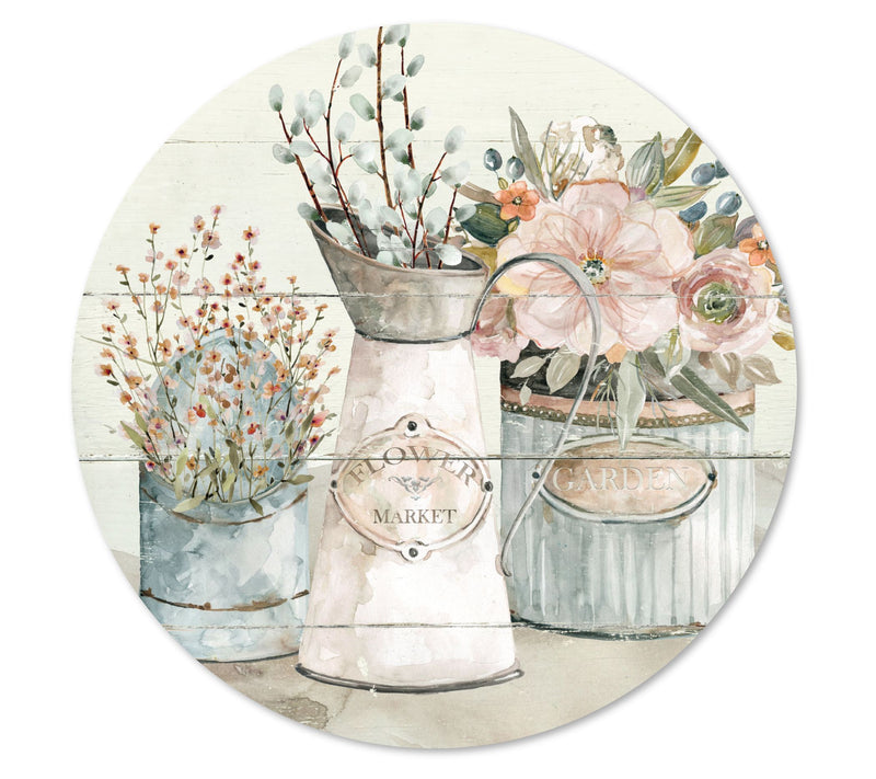 Courtside Market Shiplap Flower Market 12x12 Circular Wood — Main view