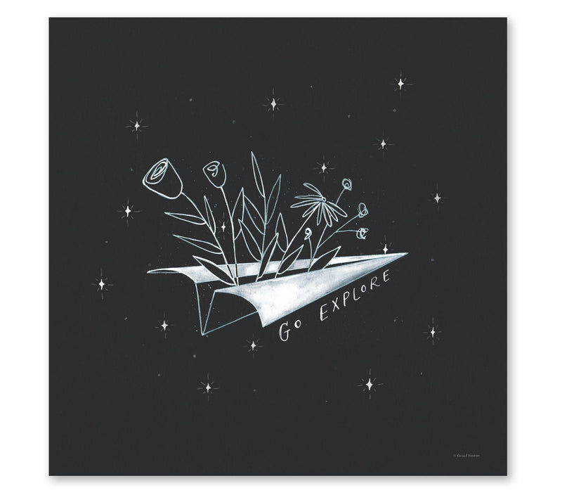 Courtside Market Airplane Silhouett 16x16 Canvas — Main view
