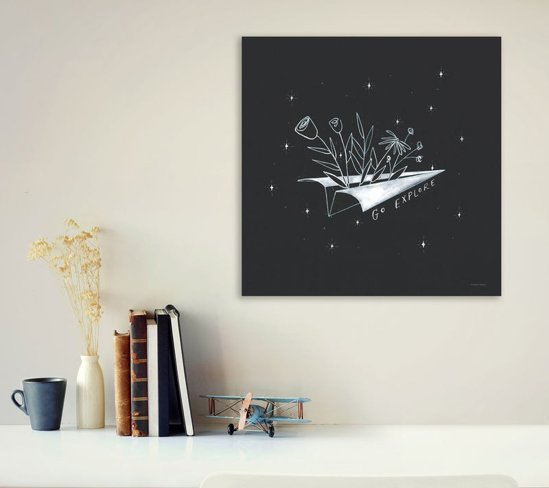 Courtside Market Airplane Silhouett 16x16 Canvas — View 4