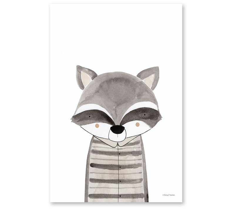 Courtside Market Ryder the Raccoon 12x18 Canvas — Main view
