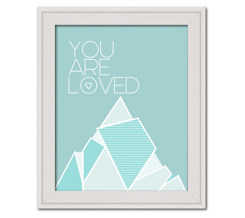 Courtside Market You Are Loved Teal 16" x 20" Framed Art — View 3