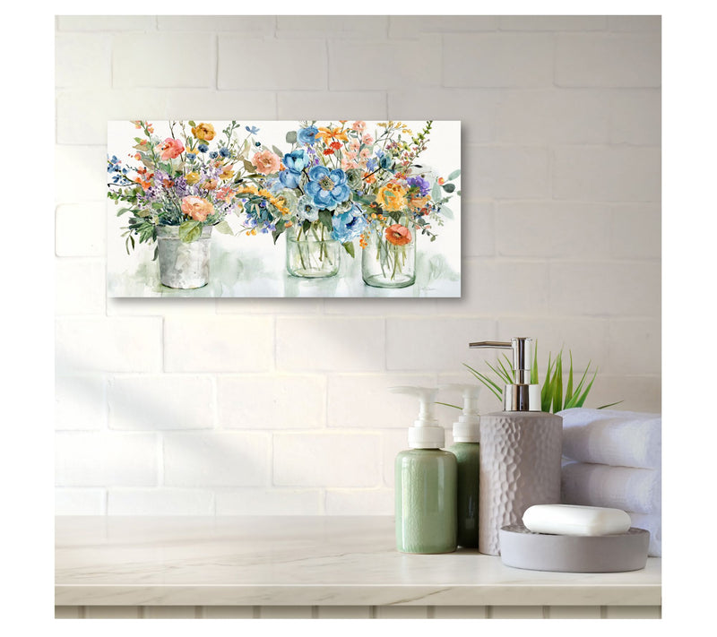 Courtside Market Flower market 12x24 Canvas Wall Art — View 4