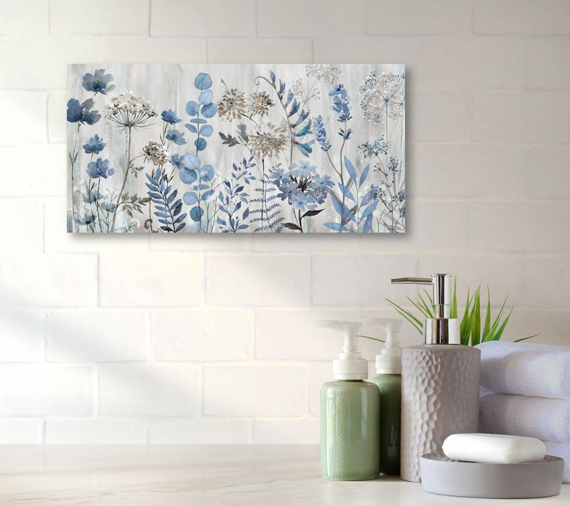 Courtside Market Blue Meadow Dream'n 12x24 Canvas Wall Art — View 4