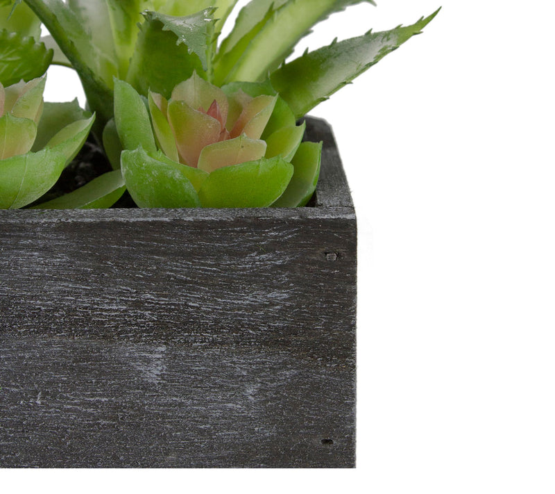 10" Artificial Mixed Succulent Plants in a Rect angular Plante — View 6