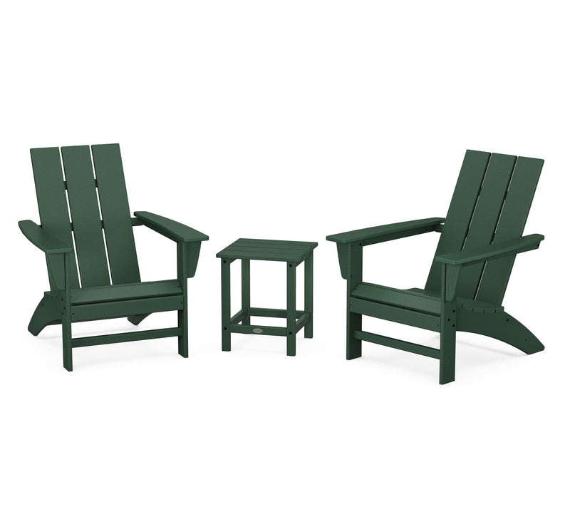 Polywood 3-Piece Adirondack Set w/ Long Island8" Side Table — View 7