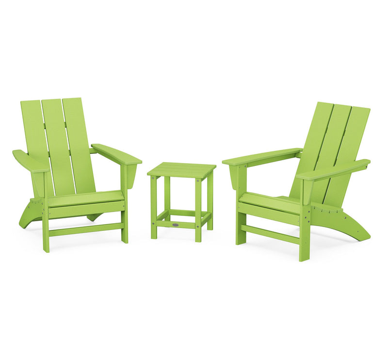 Polywood 3-Piece Adirondack Set w/ Long Island8" Side Table — View 9