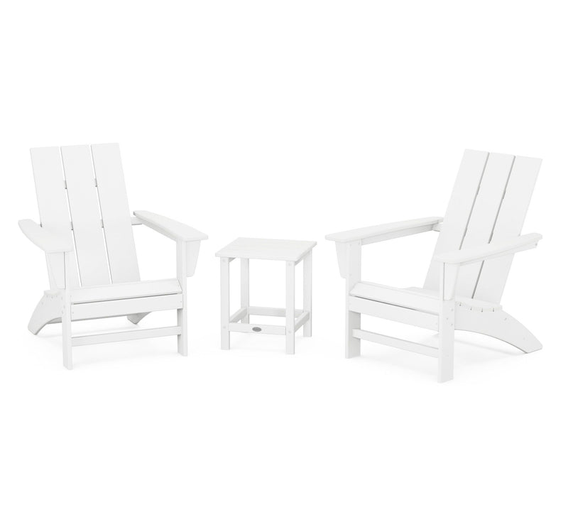 Polywood 3-Piece Adirondack Set w/ Long Island8" Side Table — View 25