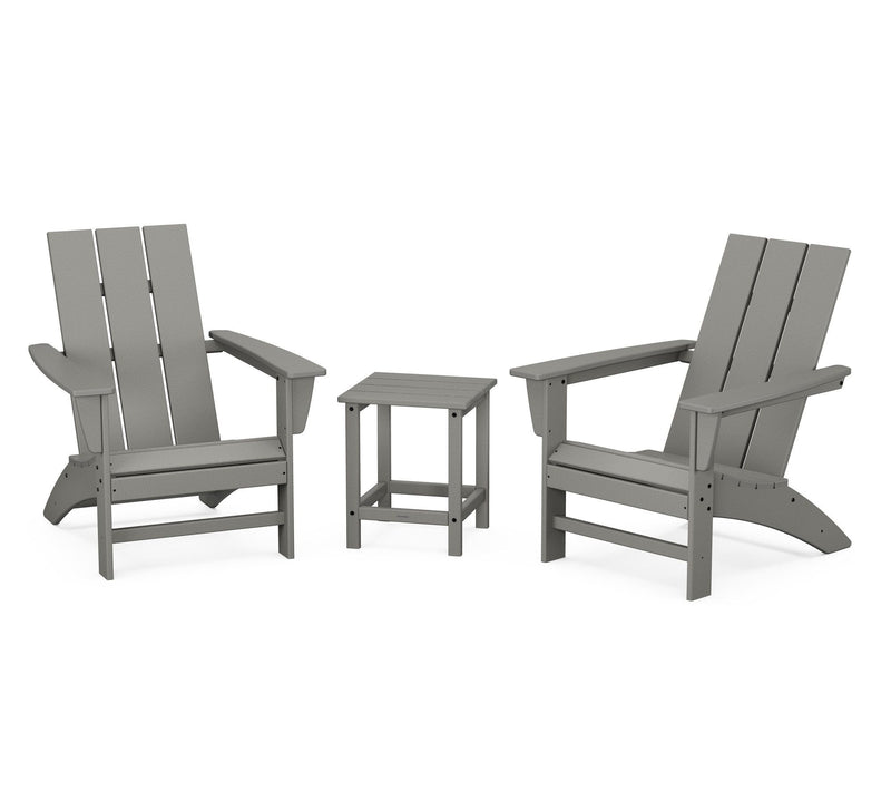 Polywood 3-Piece Adirondack Set w/ Long Island8" Side Table — View 17