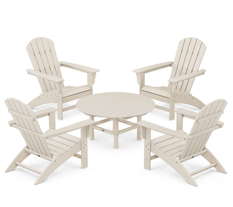Polywood Nautical 5-Piece Adirondack Chair Convrsation Set — View 7
