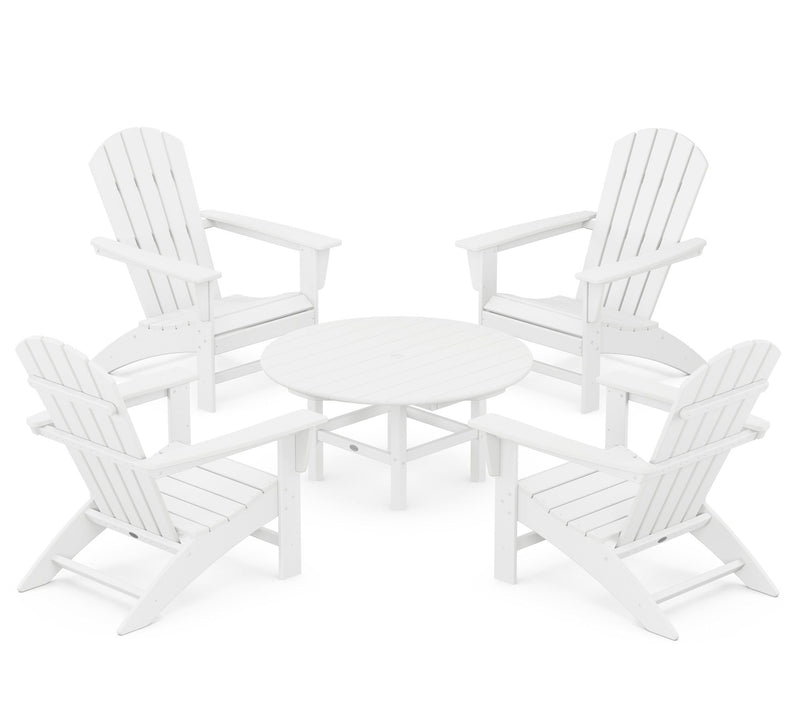 Polywood Nautical 5-Piece Adirondack Chair Convrsation Set — View 13